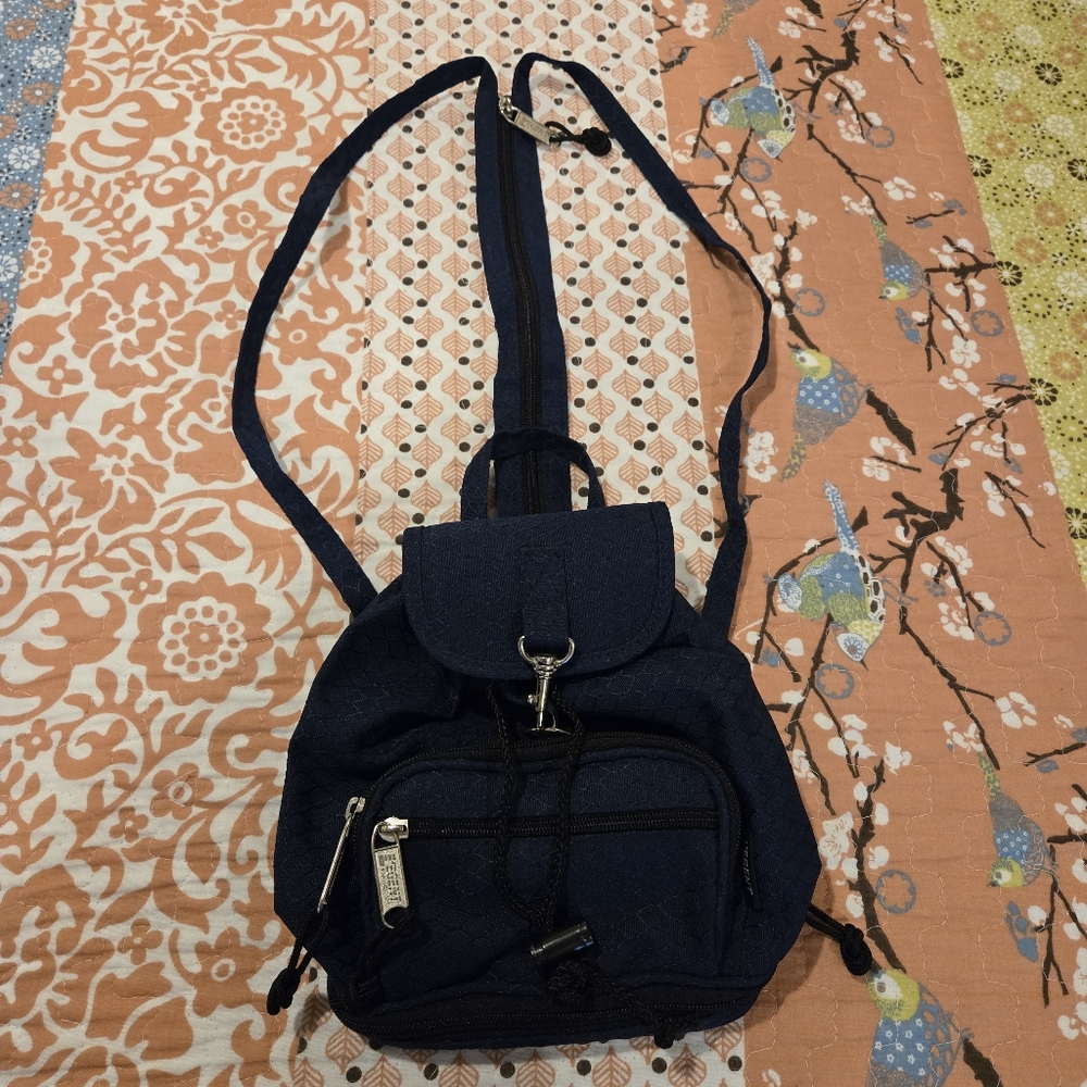 L’egent Mini Backpack – Navy Blue, NWOT | Y2K Streetwear Utility Style